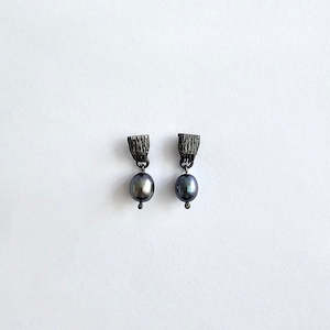 Black Pearly Paw earrings