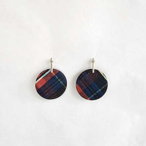 Tartan Disc earrings, 2022