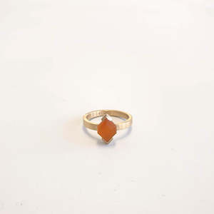 Orange Hexagon Carnelian ring, 2023