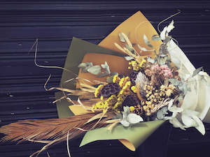 Dried & Faux - Rustic Yellow Bouquet