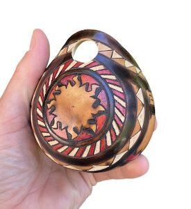 Engraved Yerba Mate Gourd, Unique Design