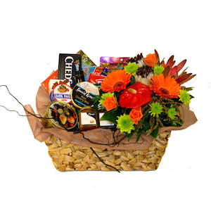 Florist: Gourmet & Flowers Gift Basket