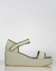 Summer Wedge Platform: Minx Hera Khaki Platform Wedge Sandal