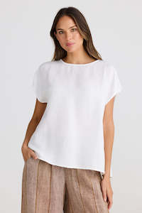 Shanty SH24273 Souk Top White Linen Blend