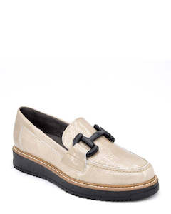 Winter: Pitillos 5392 Piedra Taupe Patent Leather Loafer