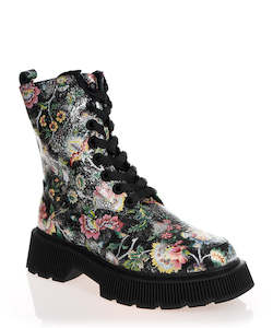 Minx Crawler Thistle Print Ankle Boot