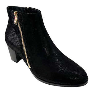 Boots Sale: Chrissie Darwin Black Leather Ankle Boot