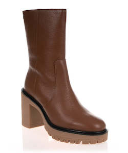 Boots Sale: Gioseppo Neidling 67442 Tan Leather Mid Boot