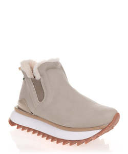 Comfort Boots: Gioseppo 67738 Pitten Taupe Leather Sporty Casual