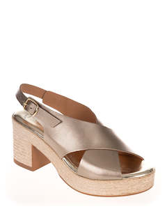 X Bonita 4314 Platino Leather Heel Sandal