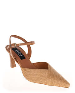 Mid Heels: Neo AG-24025 Natural/Camel Leather Shoe