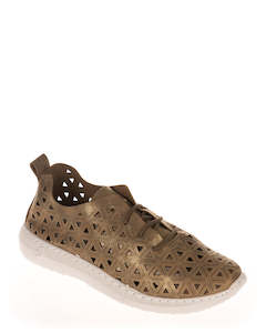 Low Back Sneakers: Plumaflex A03712 Kaki Casual Shoe