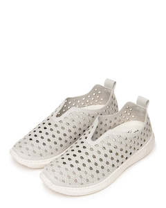 Low Back Sneakers: Plumaflex A03704 Gris Casual Slip On