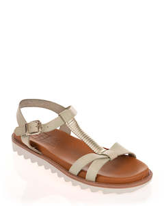 Flat Shoes: Nu X Neo Selma Lago Leather Sandal