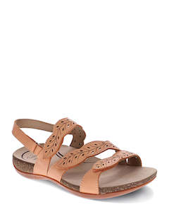 Flat Shoes: Scholl Able ll Apricot Leather Sandal