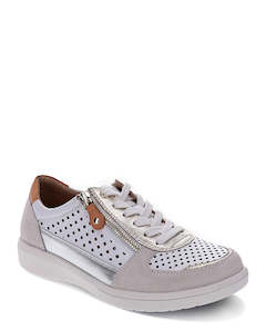 Mia Vita Baxley White/Apricot Sneaker