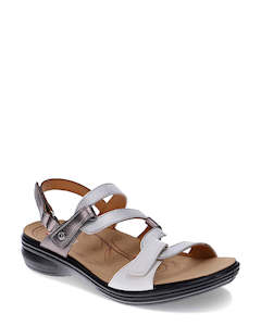 Revere Miami Silver Fusion Leather Sandal