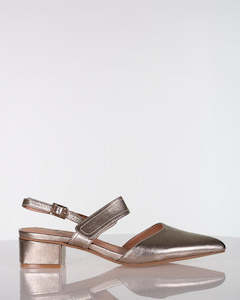 Social: Minx Astrid Bronze Metallic Slingback Shoe