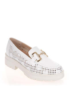 Brogue: Pitillos 5652 Blanco Leather Summer Brogue