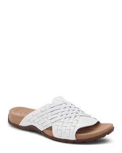 Summer: Taos Guru White Leather Slide