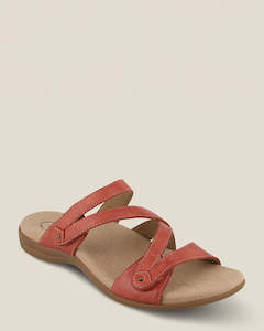 Summer: Taos Double U True Red Leather Slide