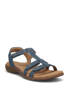 Taos Trophy 2 Blue Emboss Leather Summer Sandal