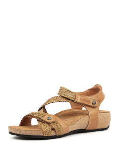 Sandals: Taos Trulie Camel Leather Summer Sandal