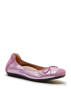 Minx Lyric Sweet Pink Metallic Combo Leather Ballet