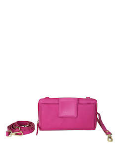 Addessa Chicago Fuchsia Leather Purse