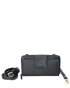 Addessa Chicago Black Leather Purse