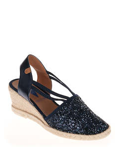 Verbenas Maika Glitter Marino Espadrille Sandal