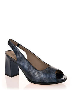 Slingbacks: Pitillos 5180 Marino Snake Print Leather Slingback Sandal