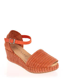 Peak Toe: Pitillos 5501 Naranja Summer Sandal