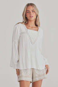 Talisman TA24262-1 Exhale Blouse Off White Dobby