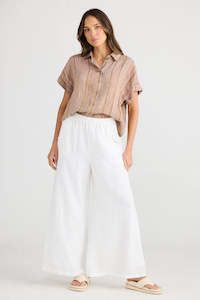 Shanty SH24228-1 Positano Pant White Linen Blend