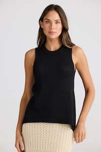 Blousers Tops: Shanty SH24252-1 Issa Tank Black