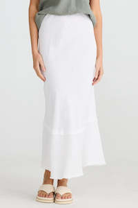 Shanty SH24242-1 Pisa White Linen Skirt