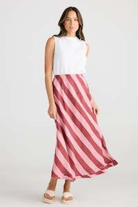 Shanty SH24226-9 Sicily Porto Stripe Skirt