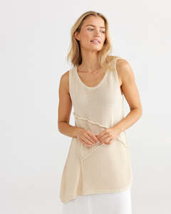 Basics: Shanty Milano Knit Singlet Ecru