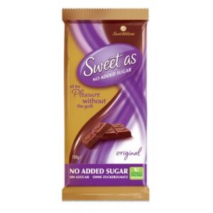 Sweet William SWEET AS ORIGINAL CHOC BAR 100g - Max Health