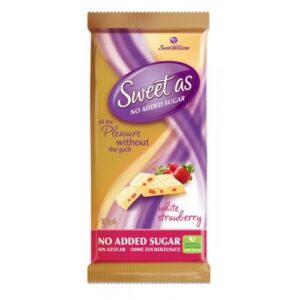 Sweet William SWEET AS WHITE STRAWBERRY BAR 100g - Max Health