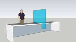 Covid 19 Sneeze Guards And Barriers: Sneeze Guard Desk Divider 1200x1200