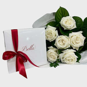 Florist: Six Stunning Roses with Bella Chocolate