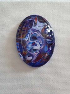 Oval Cabochon Blue & Purple Mask – Video 688