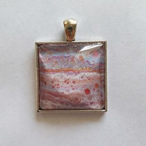 Pendant Pastels on Silver Square