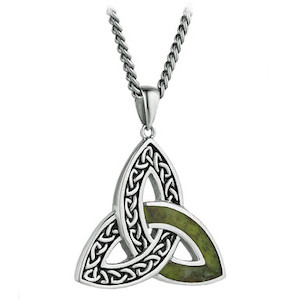 Celtic Trinity Connemara Marble Man's Pendant