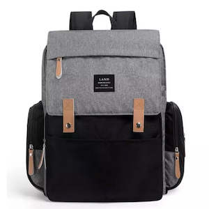 NAPPY BAG - Grey/Black