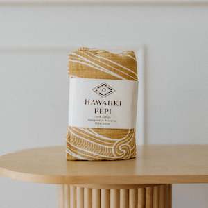 Tan/Mustard Muslin Wrap - Hawaiiki Pepi