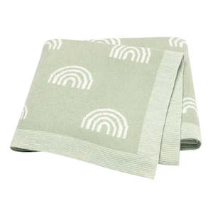 Gift: Cot Blanket - Sage Rainbow