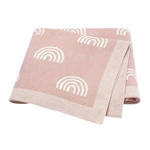 Cot Blanket - Sunset-Blush Rainbow